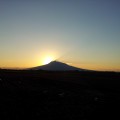 20131018_岩木山と夕日